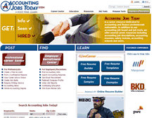 Tablet Screenshot of accountingjobstoday.com